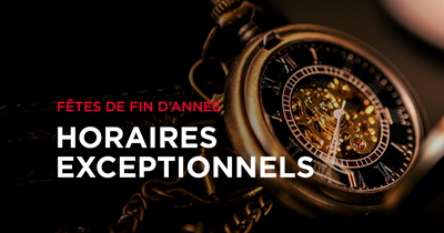 Horaires fin d'année Rossi 2025